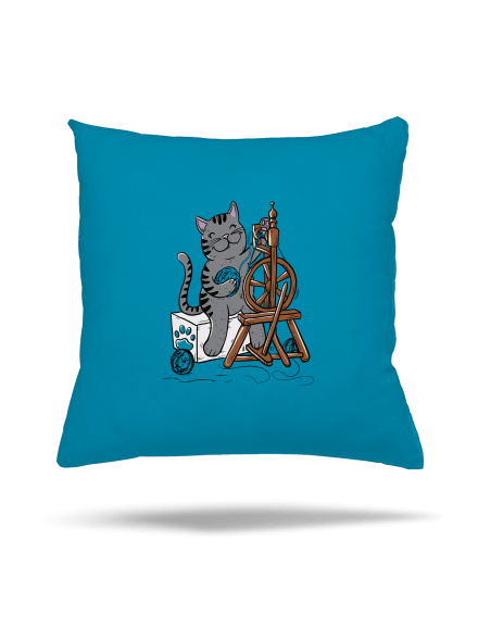 Dorombol a macska párna Blue Turquoise
