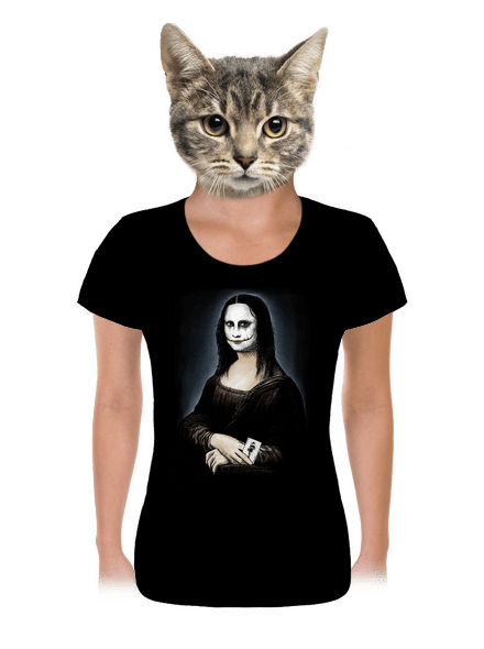 Mona Joker Lisa női póló Black