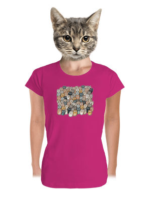 Találd meg az ördögöt prémium női póló Magenta