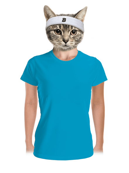 Nyomtatás nélkül női sportpóló Blue Atol