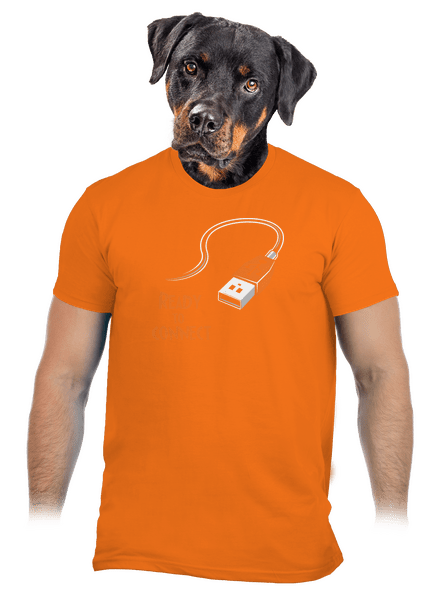 USB csatlakozás férfi póló Orange