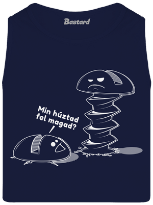 Felhúzva férfi trikó French Navy