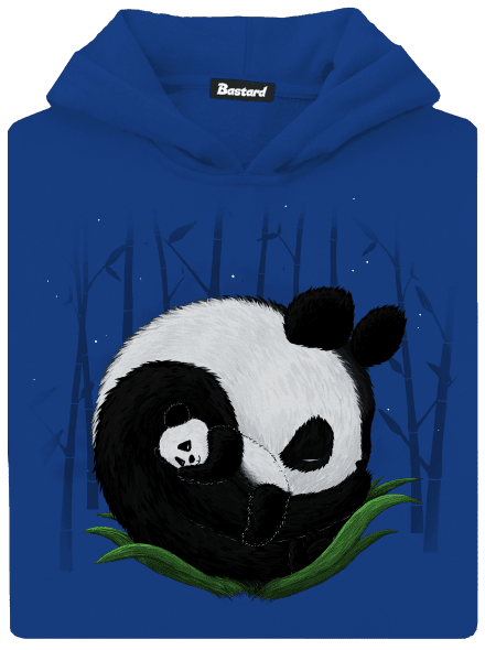 Két alvó panda gyerek kenguruzsebes pulóver Royal Blue AWD