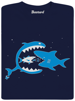 Halak férfi póló Navy