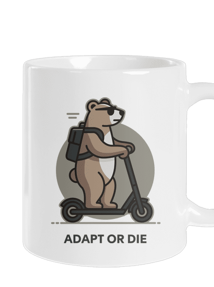Adapt or die hagyományos bögre White