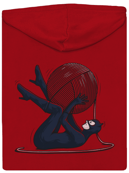 Catwoman cipzáras férfi pulóver Red