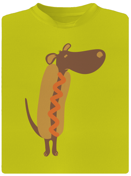 Hot dog férfi sportpóló Neon Yellow