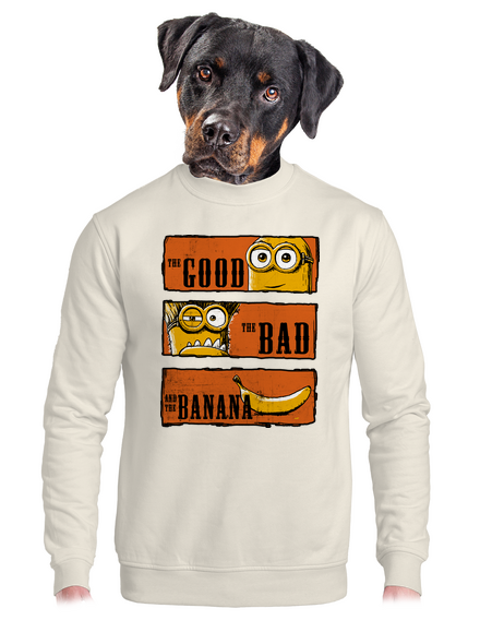A Jó, a Rossz és a Banán unisex crewneck Off White