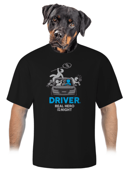 Driver unisex túlméretezett póló Black