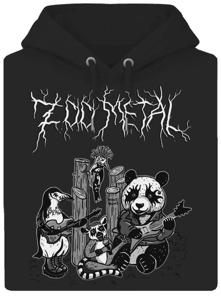 ZOO metal unisex prémium pulóver Dark Black