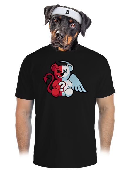 Angyal vagy ördög férfi sportpóló Black