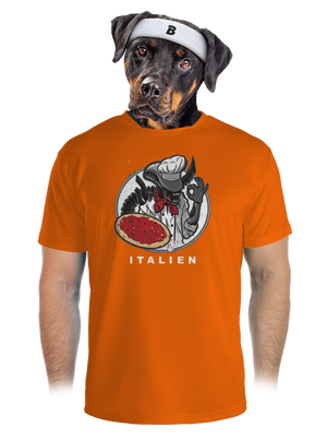 Italien férfi sportpóló Neon Orange