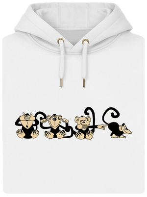 Majmok unisex prémium pulóver Snowwhite