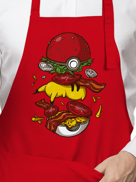 Pokémon burger kötény Red