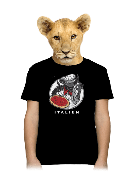 Italien gyerek póló Black