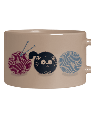 Macska macaron bögre Brown Macaron