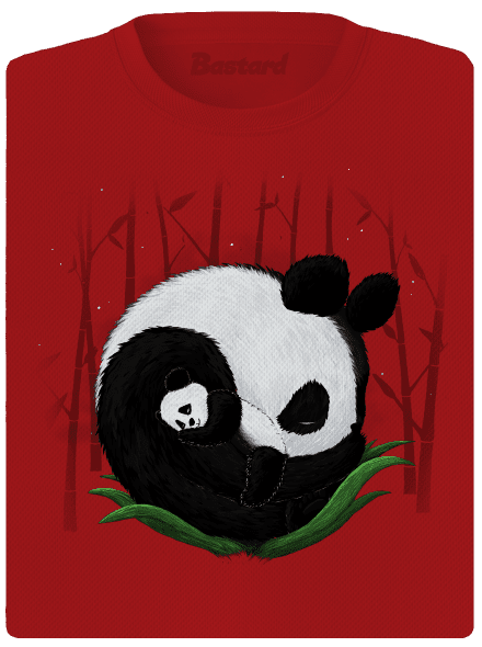 Két alvó panda női sportpóló Red Mal