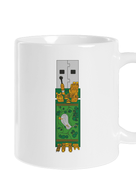 USB city hagyományos bögre White
