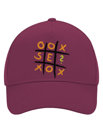 Piškvorky baseballsapka Burgundy