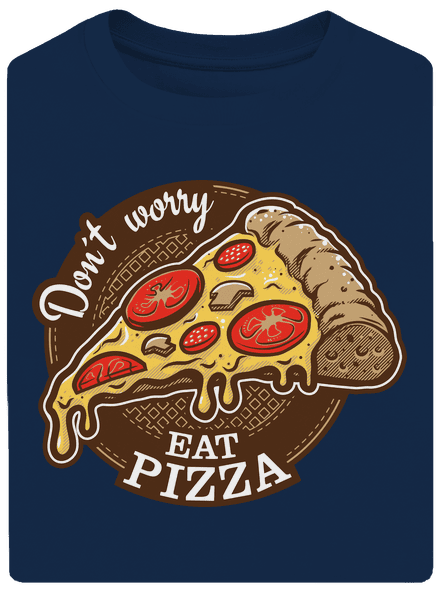 Pizza unisex túlméretezett póló Midnight Blue