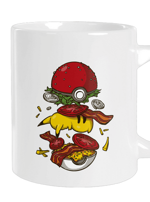 Pokémon burger nagy bögre White