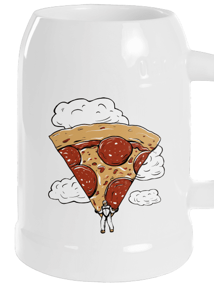 Pizza ejtőernyős söröskorsó White