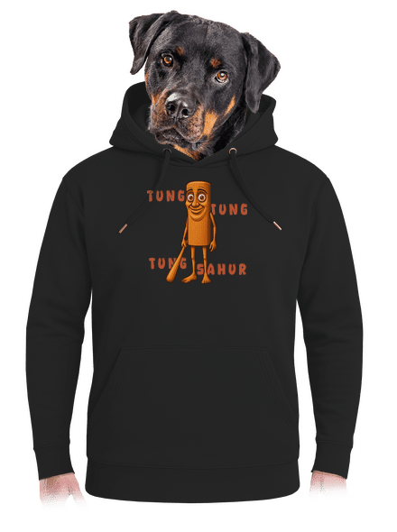Tung Tung Tung Sahur – Italian Brainrot unisex prémium pulóver Dark Black