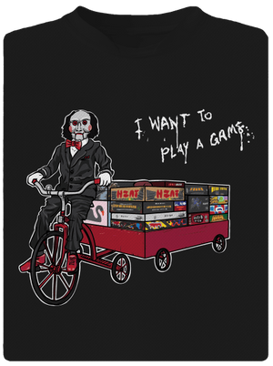 I want to play a game gyerek sport póló Black