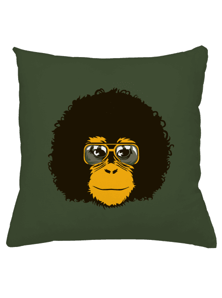 Retró majom párna Olive Green