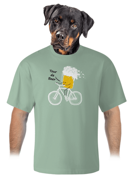 Tour de beer unisex túlméretezett póló Sage