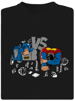 A szuperhősök harca férfi sportpóló Black