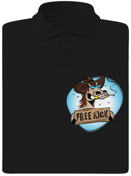 Free kick férfi pólóingek Black