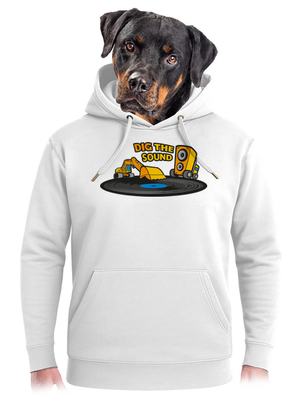 Dig the sound unisex prémium pulóver Snowwhite