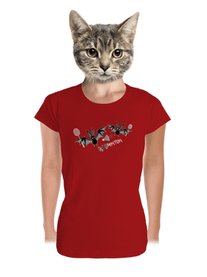 Batminton prémium női póló Red Mal