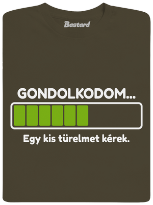 Gondolkodom férfi póló Urban Khaki