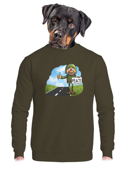Peace unisex crewneck Urban Khaki