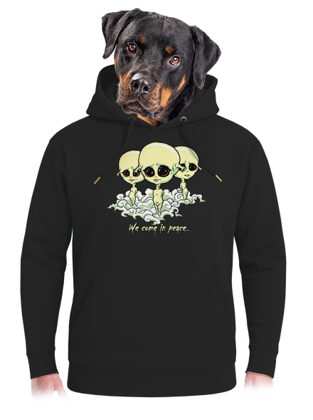 Látogatók unisex prémium pulóver Dark Black