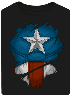 Captain inside unisex túlméretezett póló Black