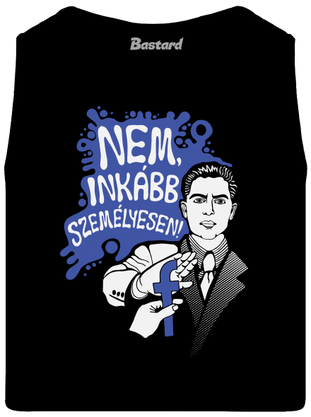 Inkább személyesen férfi trikó Black