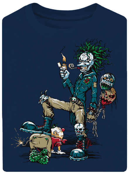 Evil clown unisex túlméretezett póló Midnight Blue