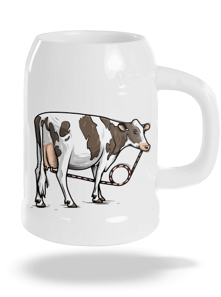 Cow drink söröskorsó White