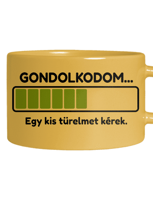 Gondolkodom macaron bögre Yellow Macaron