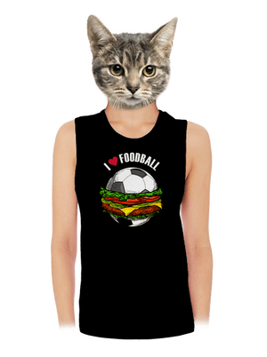 Foodball női bővített trikó Black