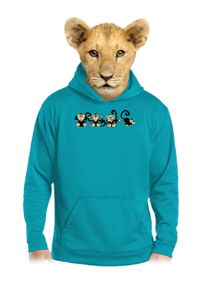 Majmok gyerek kenguruzsebes pulóver Hawaiian Blue