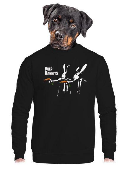 Pulp Rabbits unisex crewneck Black