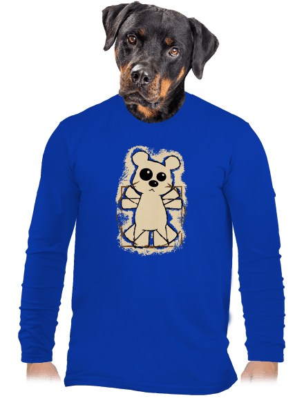 Da Vinci Teddy férfi hosszú ujjú póló Royal Blue
