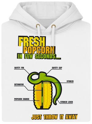 Popcorn grenade unisex prémium pulóver Snowwhite