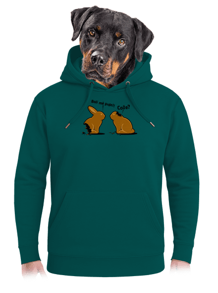 Fáj a seggem! unisex prémium pulóver Emerald Green