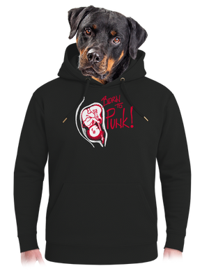  unisex prémium pulóver Dark Black