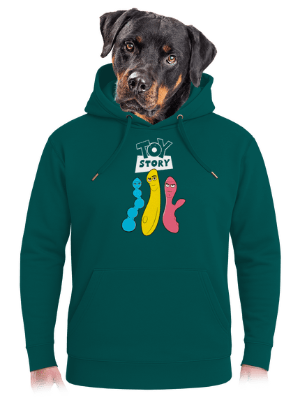 Játékháború unisex prémium pulóver Emerald Green